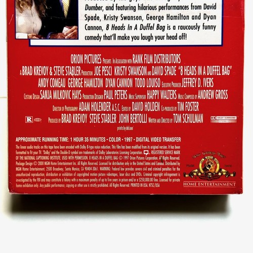 8 Heads in a Duffel Bag VHS Tape SEALED Year 2000 Print Y2K - Pesci Comedy - Picture 4 of 8