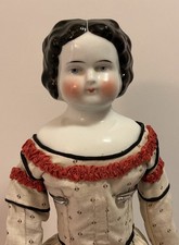 Antique China Head Doll Flat Top Curly Black Hair Leather Hands Patent 1880 17 Antique China Head Doll Flat Top Curly Black Hair Leather Hands Patent 1880 17