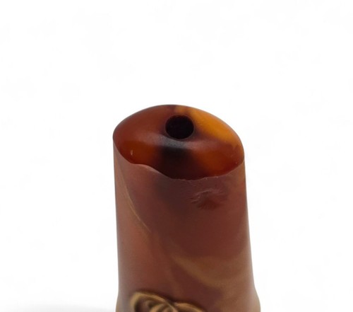 Fume Cigare Ambre Et Or 18K Poincon Tete D'aigle - Foto 9 di 9