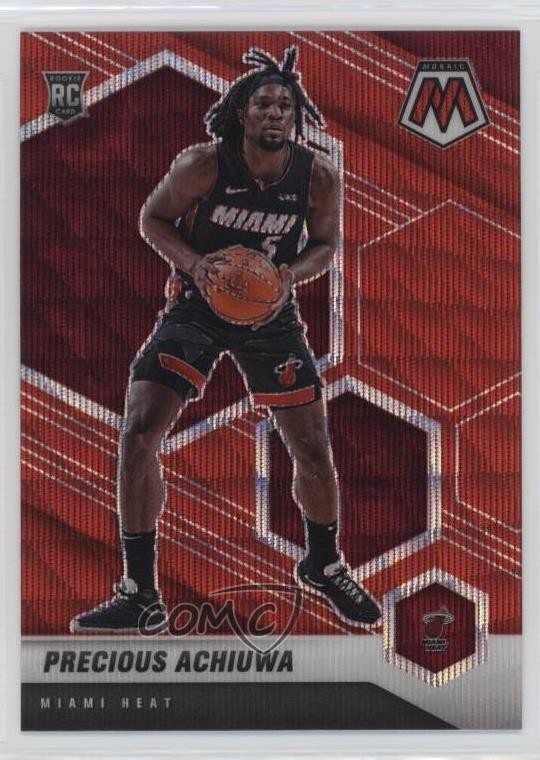 2020-21 Panini Mosaic Red Wave Prizm Precious Achiuwa #215 Rookie RC 0s9t