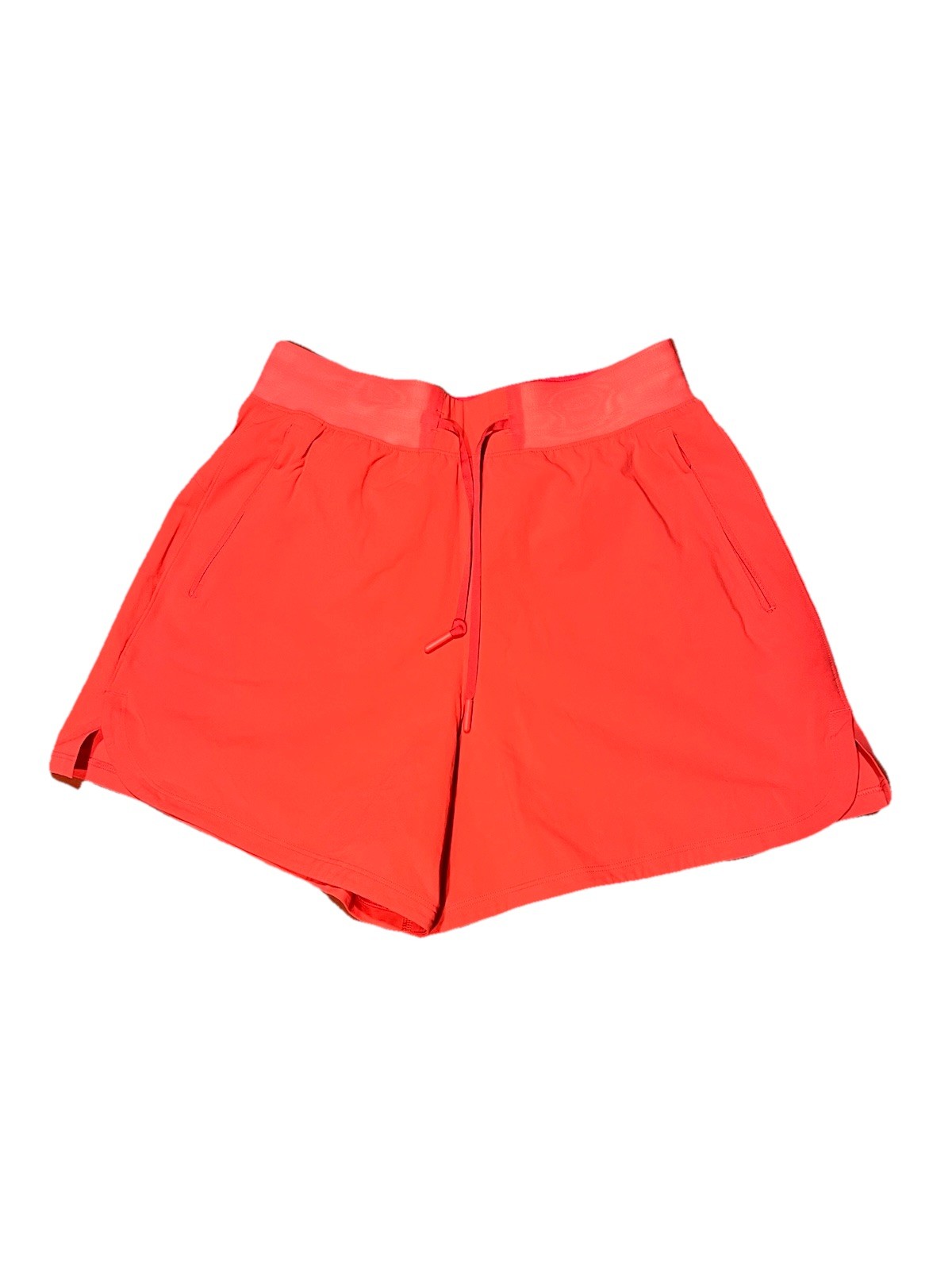 Lululemon Size 6 Drawstring Running Shorts Color /Coral Excellent Condition