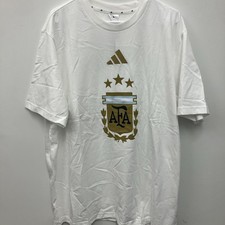 Adidas Argentina AFA Soccer Fan Shirt White National Team Crest Size XL