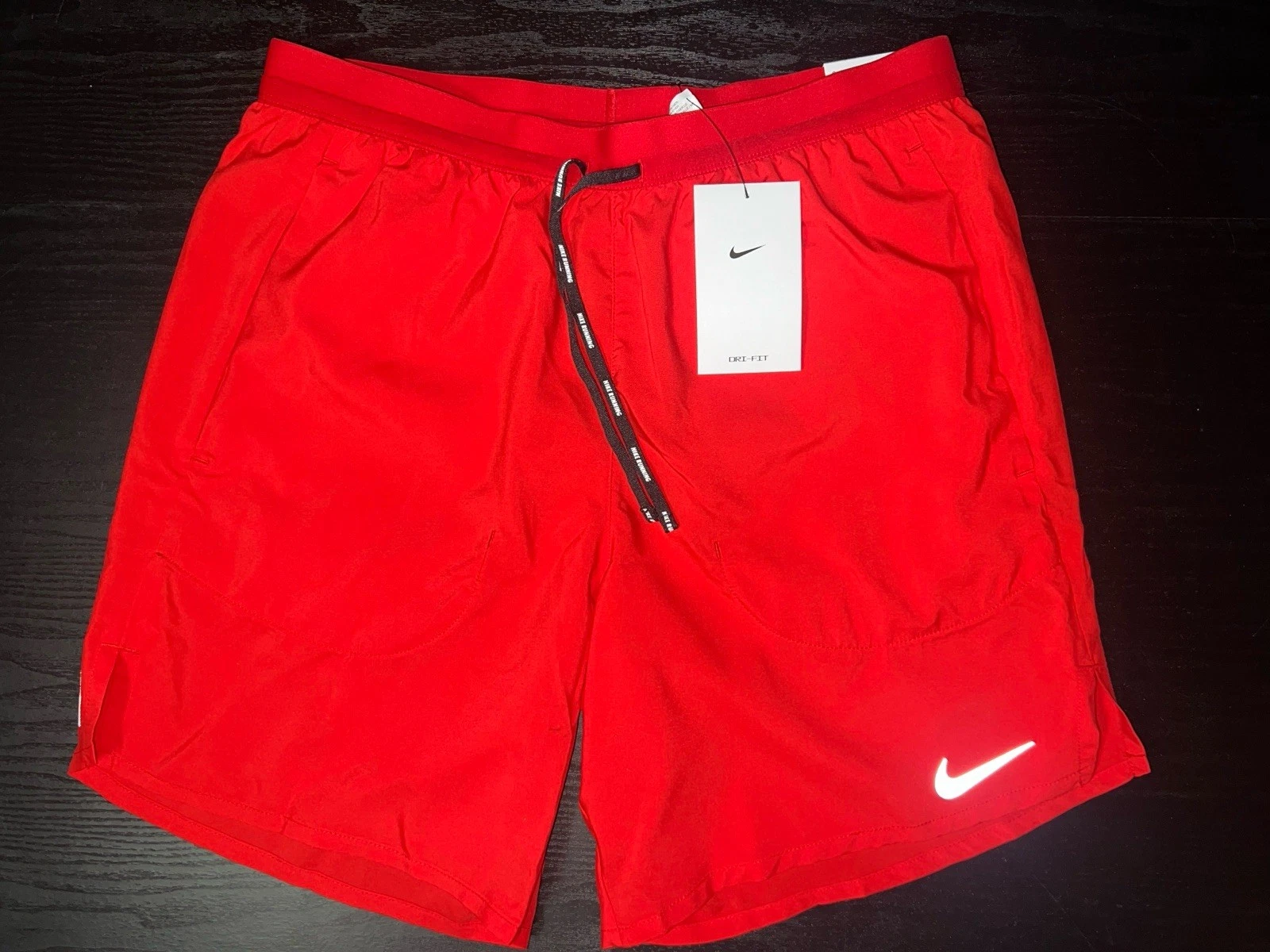 NEW Men’s Nike Brief Lined 7 inch Running Shorts CJ5459-657 Red NWT Size Small