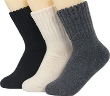 Boot Socks for Women - Thick Winter Socks - Knit Medium Black, Cream, Gray
