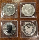 (4) .999 Fine Silver Rounds - Mixed but Stunningly Beautiful