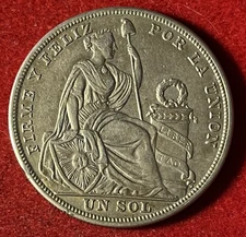 Peru Sol 1925 Silver Coin KM#218.1 T8243