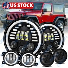 For Jeep Wrangler Jk 2007-2018 Combo Dot 7 Led Headlights Turn Fog Lights Kits For Jeep Wrangler Jk 2007-2018 Combo Dot 7 Led Headlights Turn Fog Lights Kits