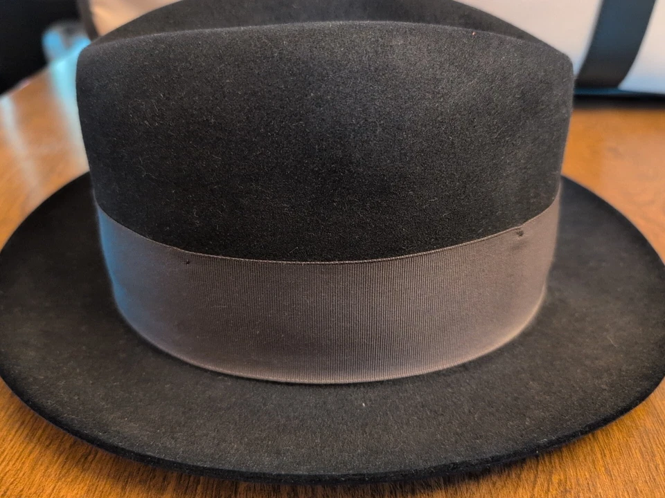 RARO Sombrero Fedora Lock & Co De Colección Para Hombres Negro S/M Hecho London Hatters St James St Foto 4 de 4