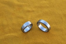 2 pc. damascus steel finger ring valentines family gift 12/9.5 US STANDARD SIZE