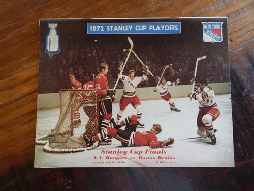 1972 BOSTON BRUINS VS NEW YORK RANGERS STANLEY CUP HOCKEY FINALS PROGRAM ORR ++