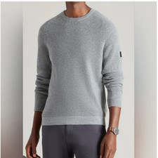 Rhone NWT Walden Waffle Wool Casmere Men's Grey Sweater size XXL