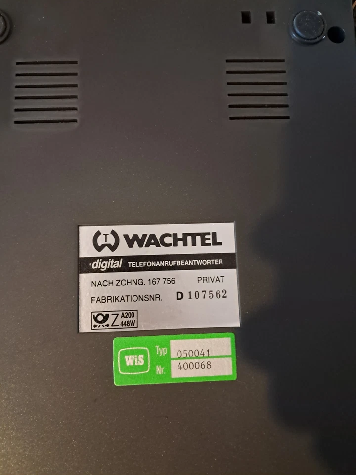 Wachtel digital Telefon Anrufbeantworter mit Codesender - Vintage, Kassette - Bild 4 von 4