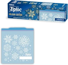 Ziploc Gallon Food Storage Freezer Bags, Grip (14 Count), Blue, Clear 