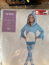 NEW Fin-Tastic Blue Shark Halloween Costume Girl s Small 4-6 Dress Up Pretend