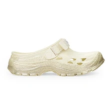 NIB LANVIN GOLD/BEIGE MOK LACETS CURB SUICOKE SLIDES SIZE 45 $450