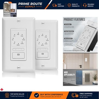 Effortless 4-Hour Countdown Timer Switch   15A, 2-Pack with Easy Installation