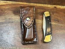 Thick USA Handmade Custom Brown Leather Heavy Duty Sheath for BUCK 110 Knife