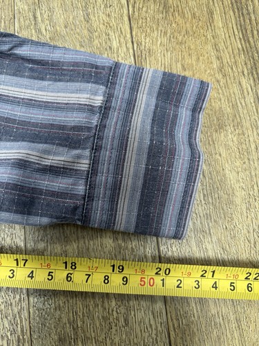 Quicksilver Striped Long Sleeve Shirt & Logo UK Size Medium 100% Cotton Y2K - Picture 6 of 13