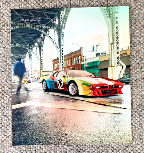 BMW ART CAR ANDY WARHOL M1 - FRAMEABLE COLLECTIBLE CLASSIC CAR POSTER ...