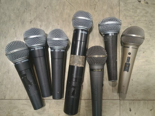 Posten 7x Shure SM58 SM48S 588SDX TOA DM-1300US Gesangsmikrofon Teile Reparatur