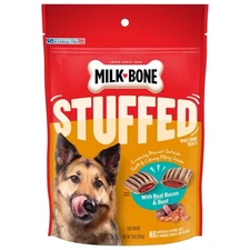 Milk-Bone Stuffed Dog Biscuits with Real Bacon & Beef