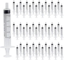 Waziaqoc 50Pcs 2ml/cc Plastic Syringe, No Needle Individually Packge,... 