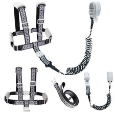 Toddler Leash Anti Lost Wrist Link for Kids Safety Walking Harness Black 4in1