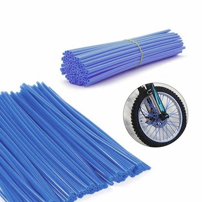 Voarge 72 Stück Speichenfelle, Felgenverkleidung Wickelabdeckung 9,45 Zoll, dunkelblau 