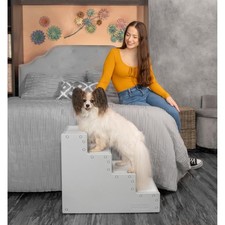 Pet Gear Pet Step IV Stairs for Small Dogs Cats up to 50 Pounds - Fog