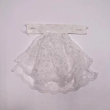 White Lace Jabot Collar Neck Ruff Ruffle Detailing Accessory