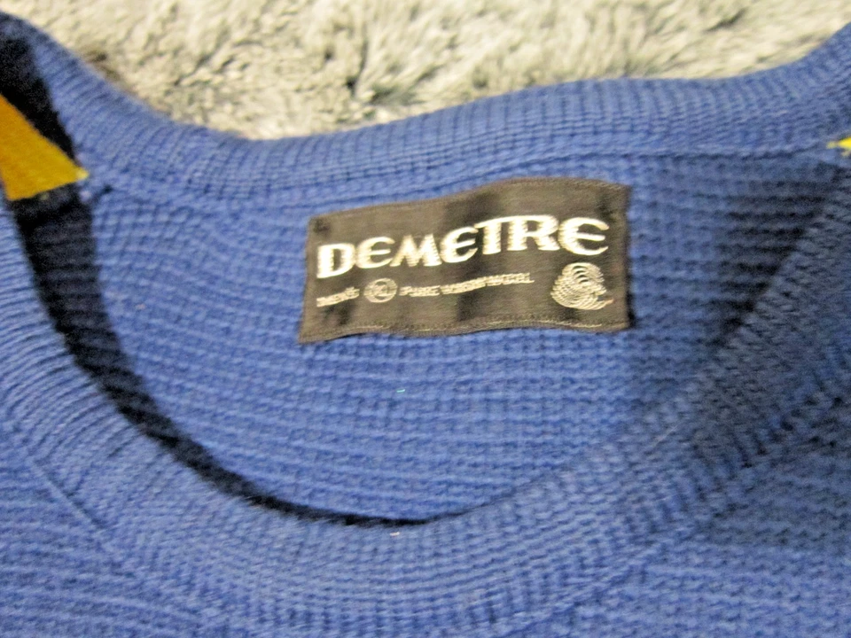 Vtg Demetre Pure Virgin Wool XL Ski Pullover Sweater - Image 2 of 4