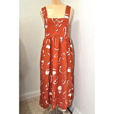 Madewell X Womens Midi Sun Dress Size XS Caroline Z Hurley Tank Beach Preppy