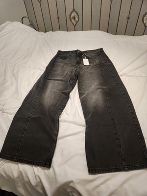 Marks and Spencer M&S X Sienna Miller Barrel Jeans grau Größe 12 lang neu mit Etikett