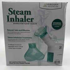 NEW!! Veridian Steam Inhaler Therapy Hot Vapor Inhalation/Facial System - 11-525