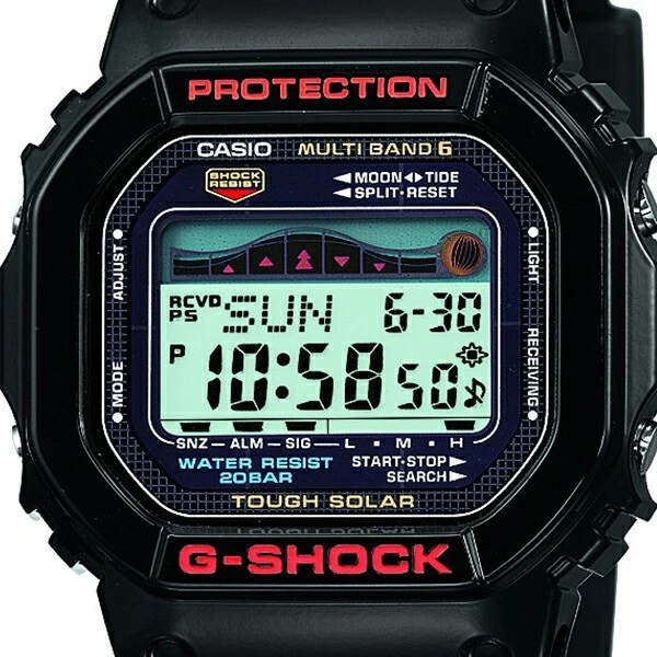 Reloj para hombre CASIO G-Shock GWX-5600-1JF negro G-Lide radio solar resistente