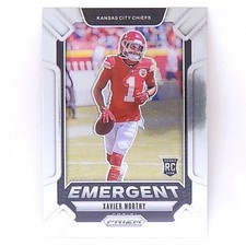 2024 Panini Prizm Emergent Xavier Worthy Kansas City Chiefs RC Rookie Card #7