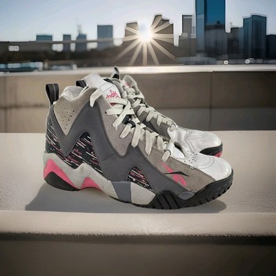 Reebok Kamikaze 2 Mid Sneakers US 9 Breast Cancer Awareness Gray/Pink Shoes 