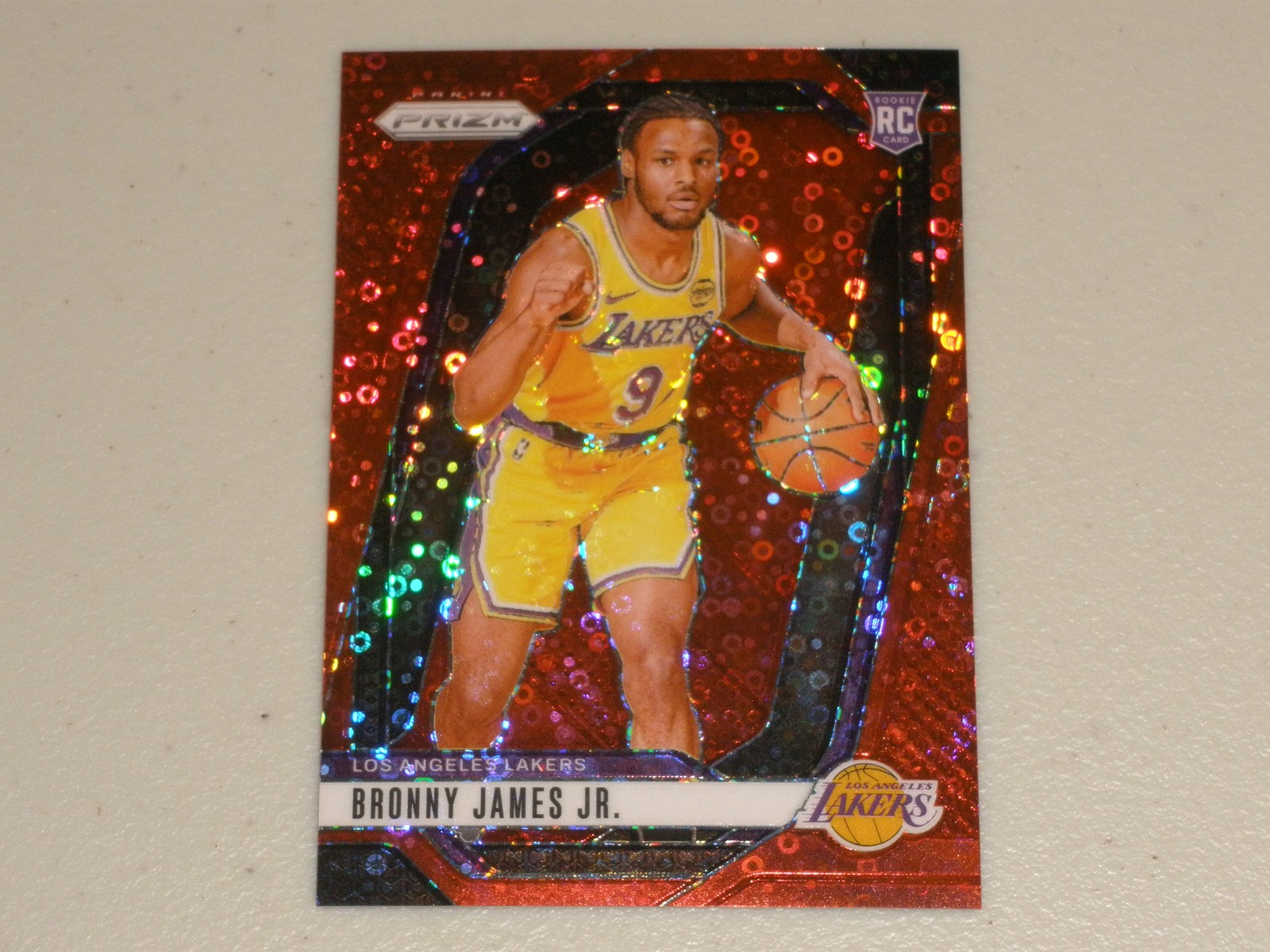 2024-25 Panini Prizm Fastbreak Red Prizm #243 Bronny James Jr 035/100 Rookie RC