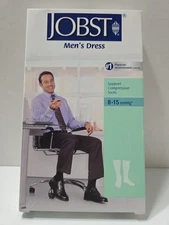 Jobst Men’s Dress  8-15 mmHg Compression Sz Medium Black