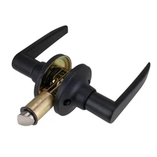 Global Link Interior RV Mobile Home Non-Locking Lever Style Lockset, Matte Black