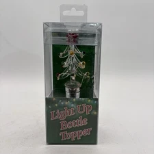 Art Glass Christmas Tree Bottle Stopper Ornaments Multi Holiday Gift LSArts NIB 