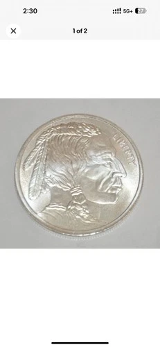 1 Troy oz Proof Buffalo INDIAN 999 Ounce Silver BULLION PURE Coin.    NO RESERVE