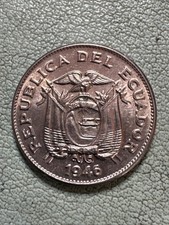 Ecuador 5 Centavos 1946 Copper-Nickel KM#75b BU Brilliant Uncirculated