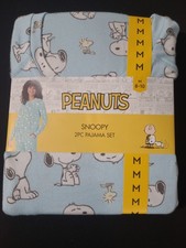 Peanuts Snoopy 2PC Pajama Set Women's size Med 8-10 Long Sleeve
