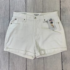 Denizen Levi's Jean Shorts sz 14 High Rise White Rolled Hem New NWT