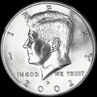 2002 D Kennedy Half Dollar Clad US Coin "Average Circulation"