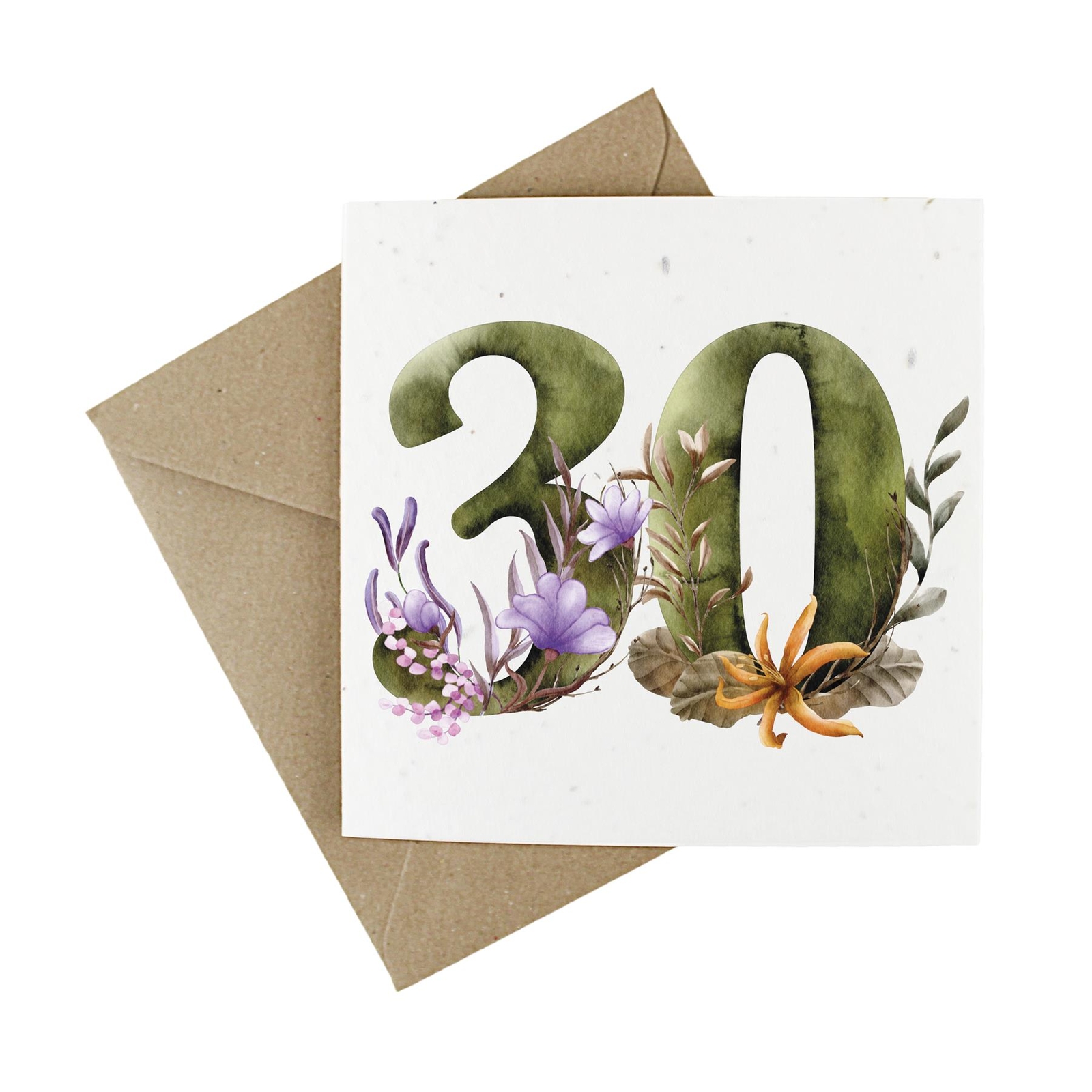 Wildflower Plantable Eco-Friendly 30th Birthday Card - Floral