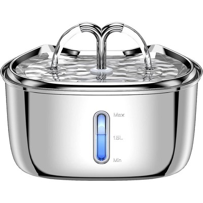 Stainless Steel Automatic Pet Water Fountain Dog Cat Water Drinking Dispenser 