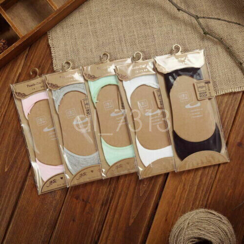 1/3/5 Pairs Girls Young Women Non-slip Heel Grip Low Cut No Show Socks Invisible - Picture 5 of 13