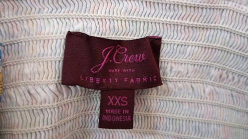 Neu ohne etikett j. Crew gesmockt gerüschtes ärmelloses Tanktop in Liberty® London Stoff XXS - Bild 4 von 6